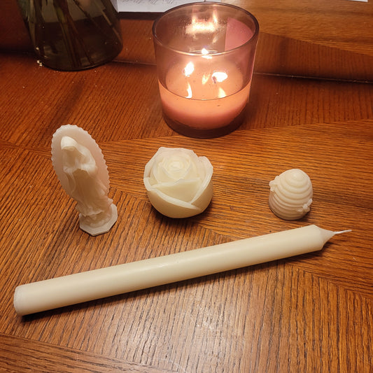 51% Beeswax Altar Candles 7/8 dia. x 12" straight shaft (6 pack)